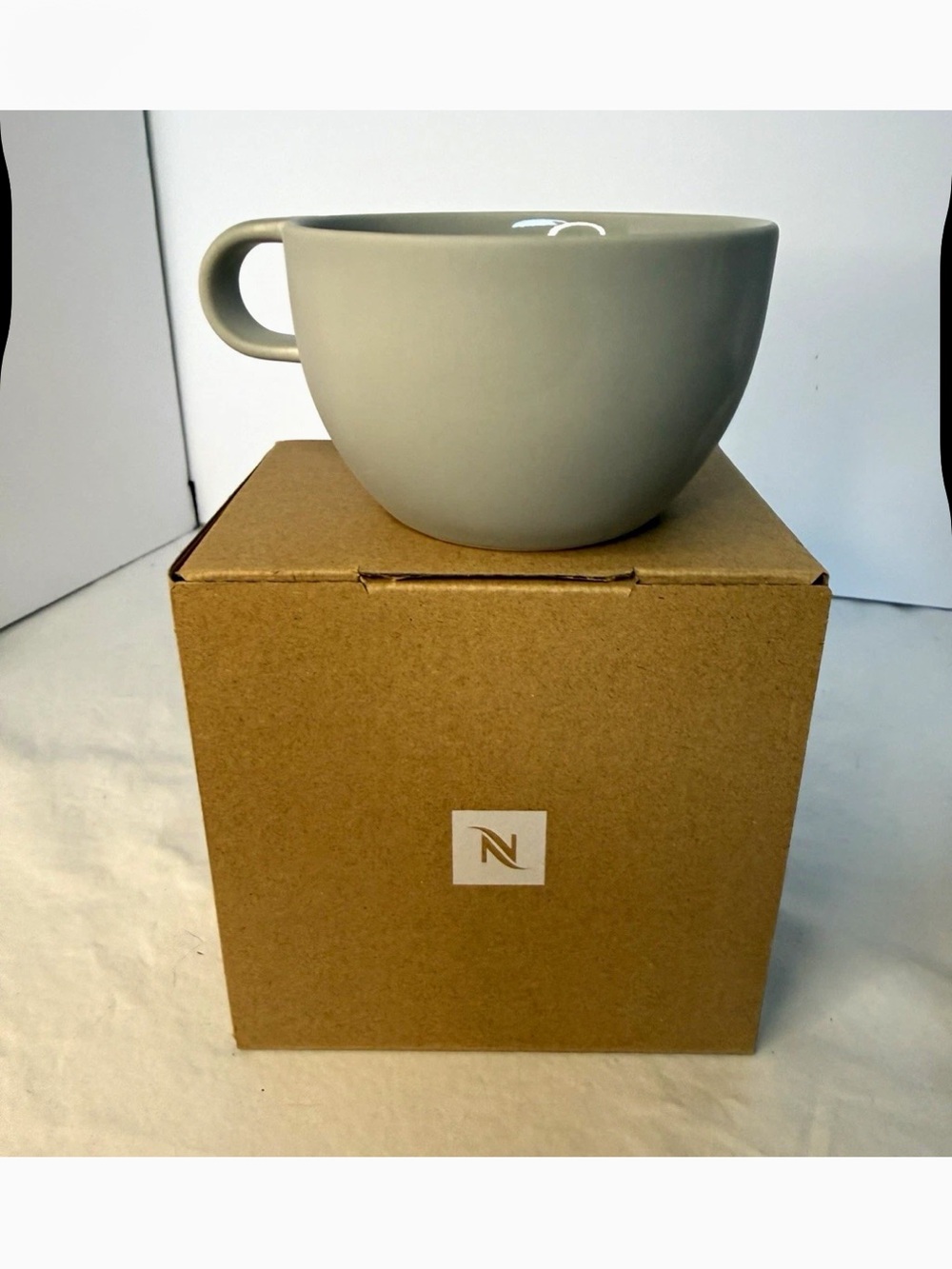 Nespresso Gray Matte Ceramic Cappuccino Mug